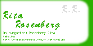 rita rosenberg business card